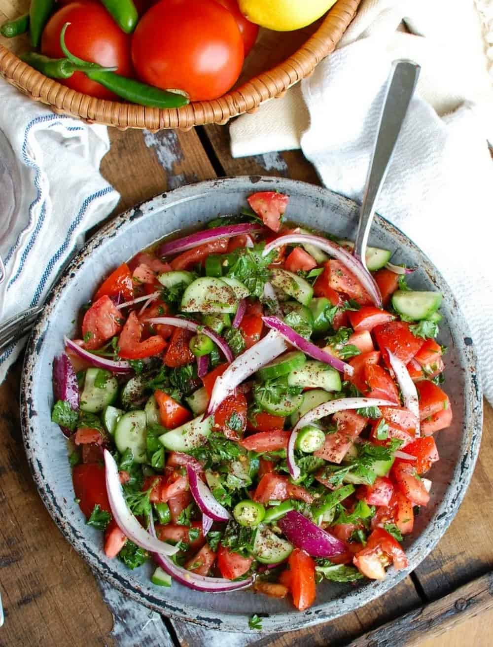 Persian Tomato Cucumber Salad